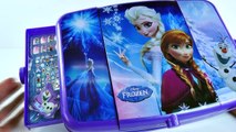 NEW new Disney Frozen Light-Up Vanity Makeup | Elsa Anna Olaf Nails