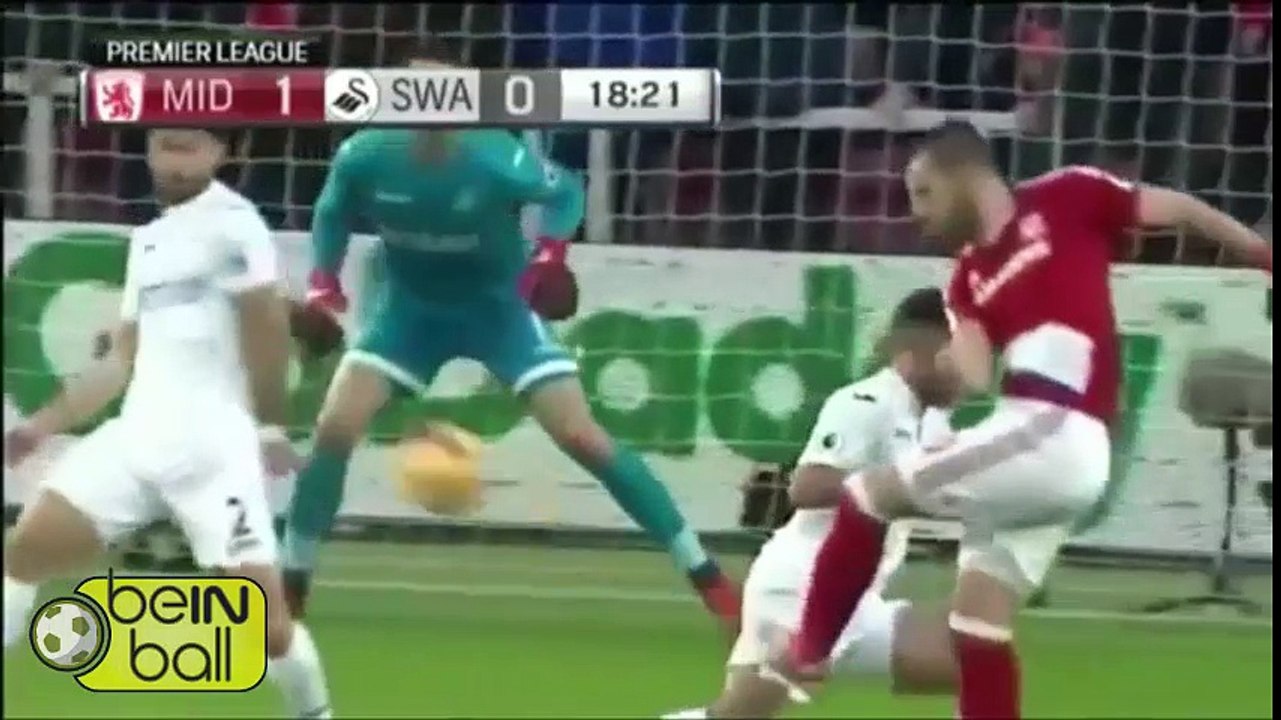 اهداف مبارة ميدلزبره وسوانزي سيتي 3-0  الدوري  الانجليزي ممتاز
