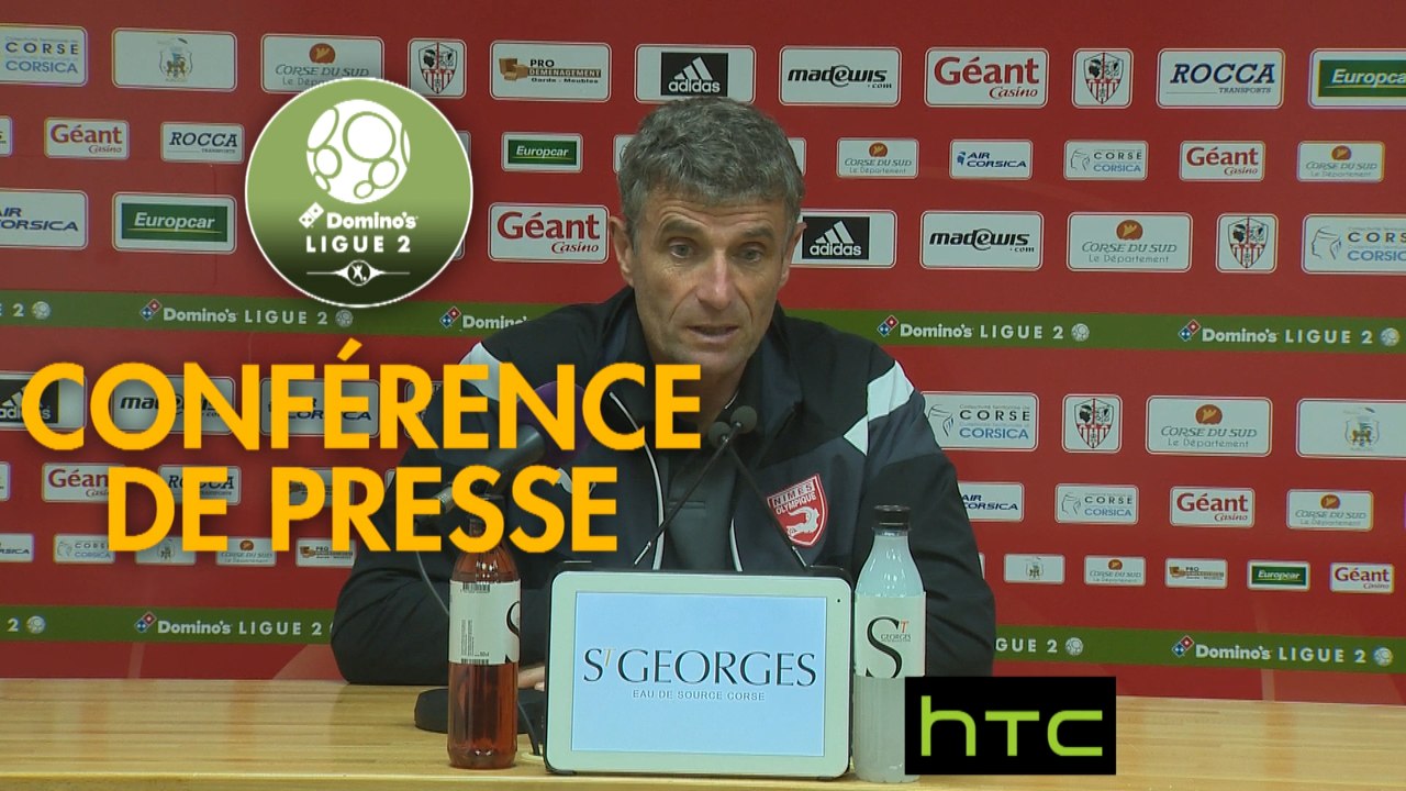 Conférence de presse AC Ajaccio - Nîmes Olympique (1-2) : Olivier PANTALONI (ACA) - Bernard BLAQUART (NIMES) - 2016/2017