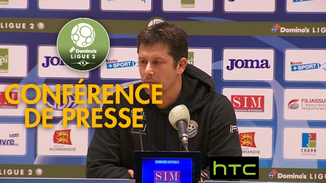 Conférence de presse Havre AC - Tours FC (0-2) : Oswald TANCHOT (HAC) - Fabien MERCADAL (TOURS) - 2016/2017