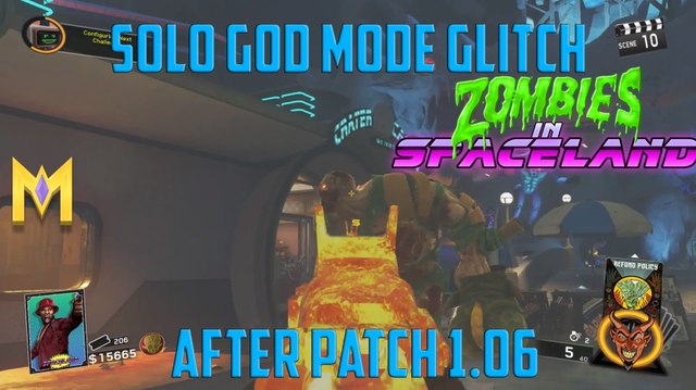 CoD Infinite Warfare Zombie Glitches - God Mode Glitch AFTER 1.06 - Spaceland Zombies Glitches
