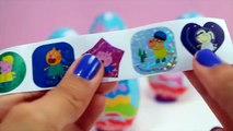 Peppa Pig Kinder Surprise Eggs Unboxing Play Doh Egg Opening toys