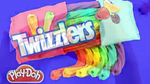 Play doh frozen kids! create licorice twizzlers rainbow playdoh along peppa pig toys