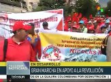 Venezolanos realizan marcha anti-golpe y en honor a Simón Bolívar