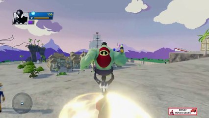 Spiderman and the Hulk having fun in a beautiful Disney PIRATE BAY