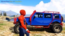 Spiderman and cars. Off-road cars and race adventures. Nursery Rhymes songs with action