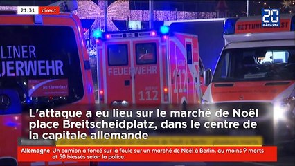 Berlin: Un camion fonce sur la foule dans un marché de Noël