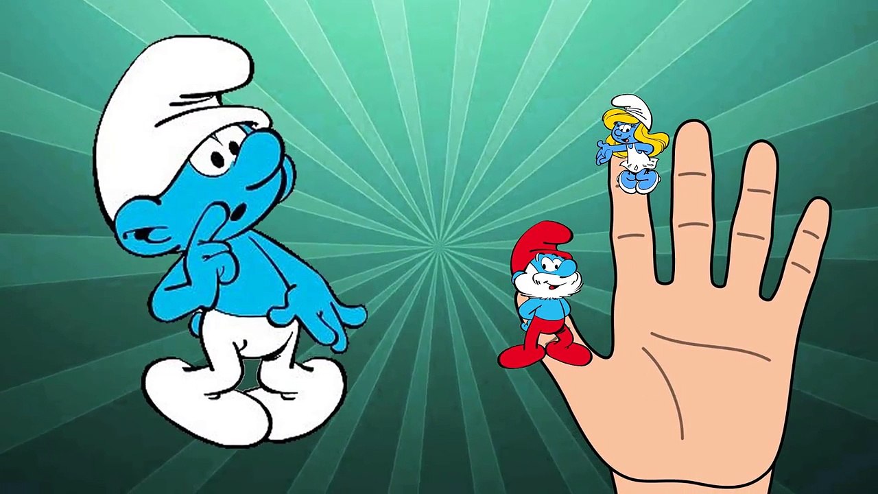 Finger Family SMURFS Nursery Rhymes for Children and Babies