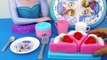 Frozen Elsa Cuttin Food Cake w/ M&ms Baby Doll Bath & Play Doh Breakfast Fruit & Vegetables!