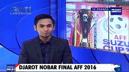Djarot Nobar Piala AFF 2016 di Rusun Marunda