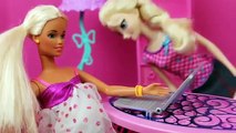 Elsa Pregnant Barbie and Hans Look Up Baby Names DisneyCarToys Barbie Pregnancy Series