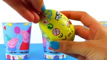 Play doh clay Peppa Pig Surprise Eggs Ice Cream cups Disney Princess Spongebob Minnie
