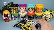 Star Wars Play Doh Can Heads Learn Colours Surprise Eggs Peppa Pig Minions Transformers Toys