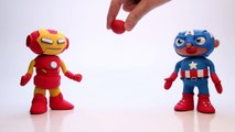 How To Make Captain America - Play Doh Superhero Animation - Stop Motion Movie Clips