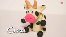 Play Doh Cow | Old Mac Donald Had A Farm | Learn Animals Sound | Nursery Rhymes | Old MacDonald