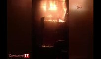 HDP ilçe binasını ateşe verdiler