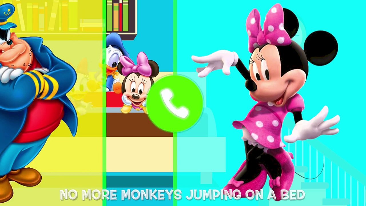 Five Little Mickey Mouse Clubhouse Baby Friends Jumping on the Bed