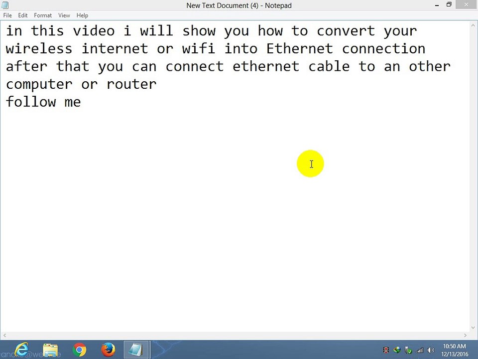Convert your Wireless Internet into Ethernet