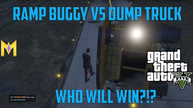 GTA 5 Online DLC - Ramp Buggy Vs GIANT Dump Truck - WHAT WILL HAPPEN Import and Export DLC