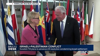 Swedish FM plans to advance UN resolution condemning Israeli settlement