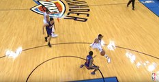 Russell Westbrook place un terrible crossover avant de servir Steven Adams