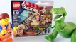 Legos Getaway Glider Set with Lego Emmet Eating Play Doh Waffle and Toy Story Rex Dinosaur