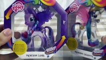 MLP Rainbow Power Cutie Mark Magic Water Cuties Princess Celestia Luna Dolls Toy Review, Hasbro