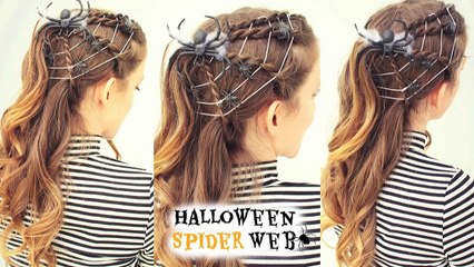 Spider Web Hairstyle | Halloween Hairstyle/ Costume ideas 2016 | Braidsandstyles12