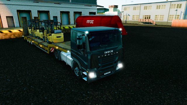 Euro Truck Simulator 2 Gameplay IVECO STRALIS Truck Forklifts Transport to Mannheim