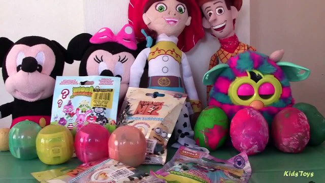 Play Doh Kinder Surprise Eggs Despicable Me 2 Moshi Monsters Pokemon Surprise Eggs & Furby Boom