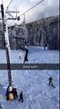 Le sauvetage périlleux d’un snowboarder en mauvaise posture sur un télésiège
