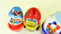 6 Super Secret Surprise Eggs Chocolate Kinder Sorpresa Cars Hot Wheels Chuggington Donald Duck