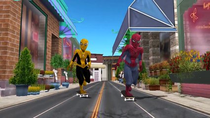 Finger Family Yellow Spiderman Vs Spiderman And Aromred Spiderman Vs Spiderman SuperHero Fight