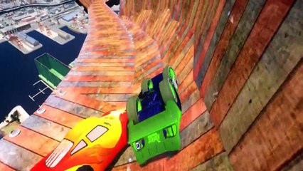 FINN & JAKE riding Yellow, Green & Red Lightning McQueen Cars! Compilation - new - 11