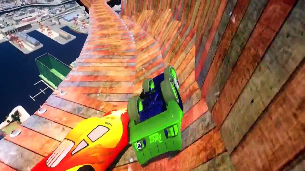 FINN & JAKE riding Yellow, Green & Red Lightning McQueen Cars! Compilation - new - 11