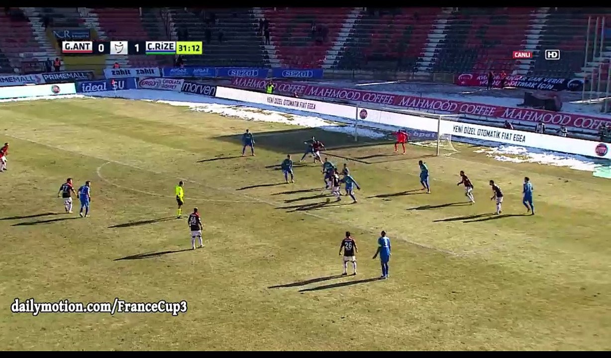 Bart van Hintum Goal HD - Gaziantepspor 1-1 Rizespor - 18.12.2016