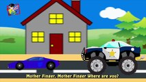 Police Monster Truck Finger Family | Truck Finger Family | Finger Family Rhymes | Cartoon Rhymes