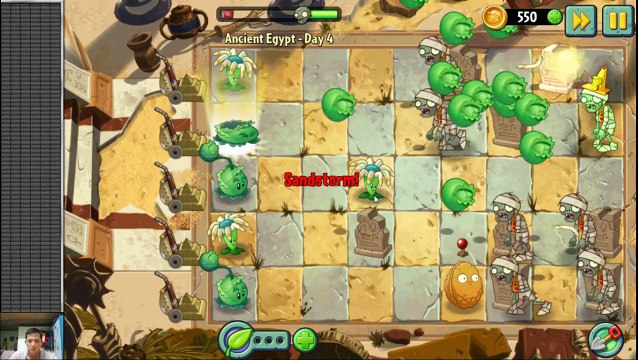 Plants vs. Zombies 2- It's About Time - Gameplay Walkthrough #5 - Ancient Egypt Day 4