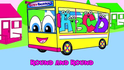 Wheels on the Bus CLIP - Kindergarden Songs, Prescool Education, Colors for Kids