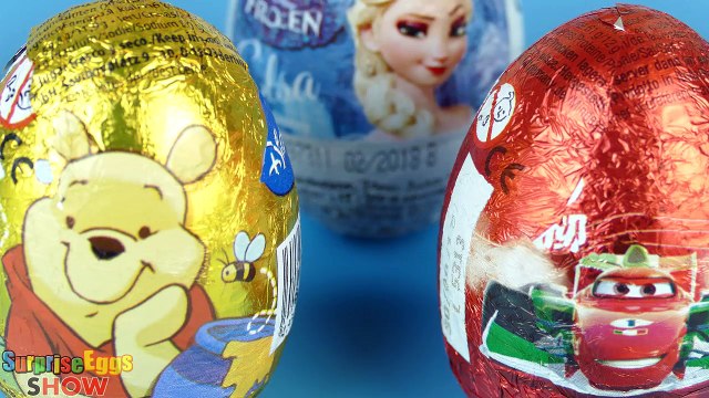 5 Surprise Eggs Kinder Surprise Halloween Ice Age 5, Disney Frozen, Pixar Cars, Winnie Pooh