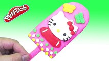 PLAY DOH HELLO KITTY FUN!! lean make ice cream popsicle peppa pig toys 2016