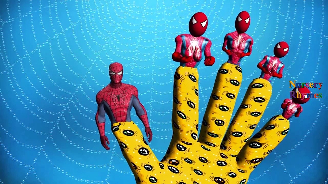 Finger Family Rhymes Spiderman Cartoons | Finger Family Children Nursery Rhymes Spiderman
