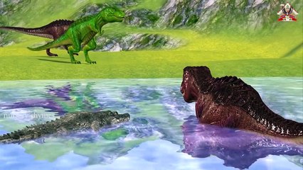 SHORT MOVIE FOR KIDS || CROCODILE V/S DINOSAURS & LION || FUNNY CARTOONS FOR KIDS
