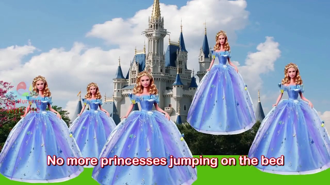 Cinderella - Five Cinderellas Jumping on The Bed Nursery Rhyme for Children