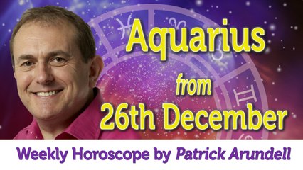Aquarius Weekly Horoscope from 26th December 2016