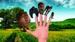 Wild Animals Finger Family Rhymes 3D Dinosaur Gorilla Lion Tiger Finger Family Nursery Rhymes