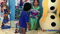 GIANT EGG SURPRISE OLAF WORLD BIGGEST Disney Frozen Videos Elsa Anna Toys Let it Go Ryan ToysReview