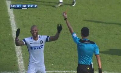Felipe Melo Red Card  - Sassuolo 0-1 Inter - 18.12.2016 ITALY: Serie A