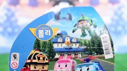 La dépaneuse, le taxi et la voiture de police de ROBOCAR POLI★ Le garage de Poli voiture de police