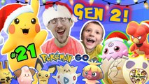 CHRISTMAS POKEMON GO FGTEEV Gen 2 Eggs Hatching Surprise! Elekid, Pichu, Togepi, Magby   #21 - FGTeeV